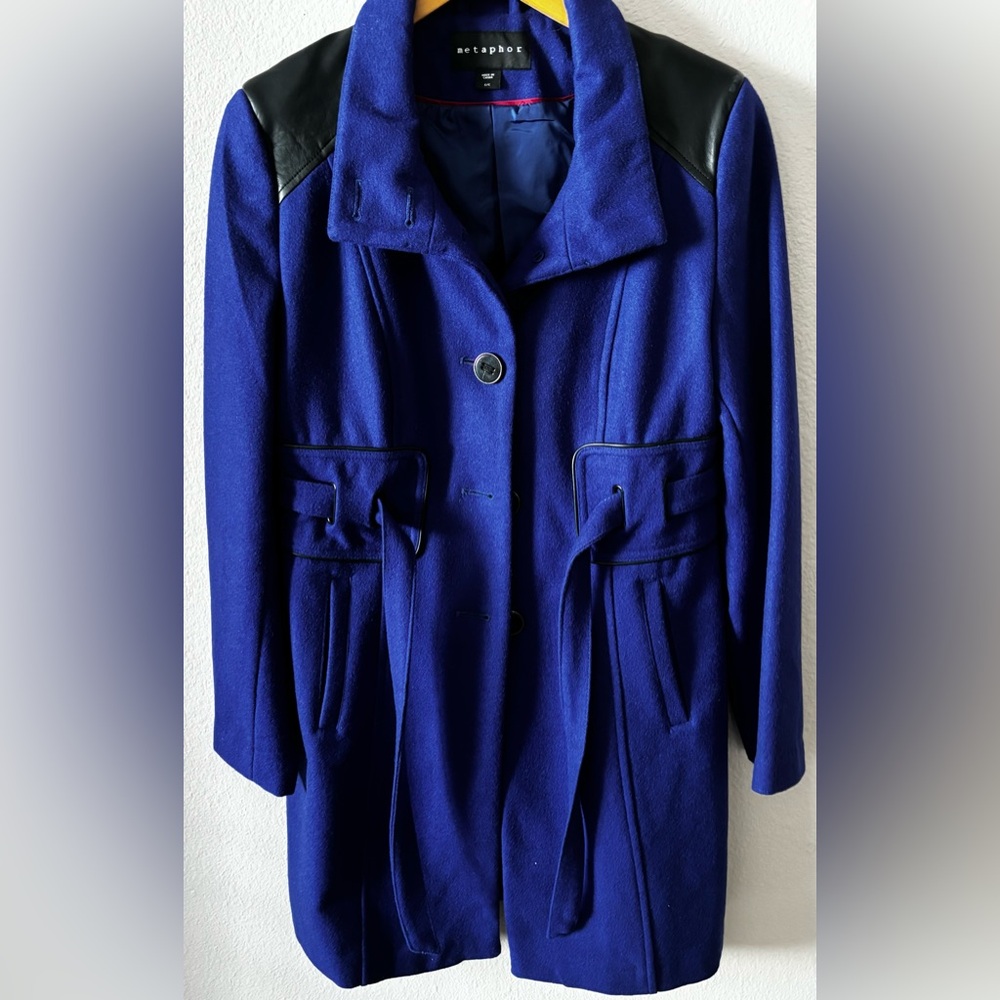 Elegant vintage Blue Women's Coat Metaphor size S gorgeous excellent